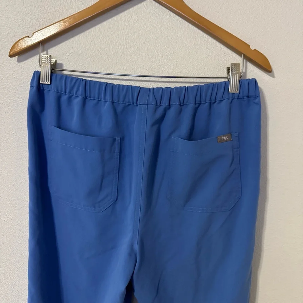 Figs Pisco Basic Scrub Pants Blue Clinic Medical Straight Leg FM4500-Small